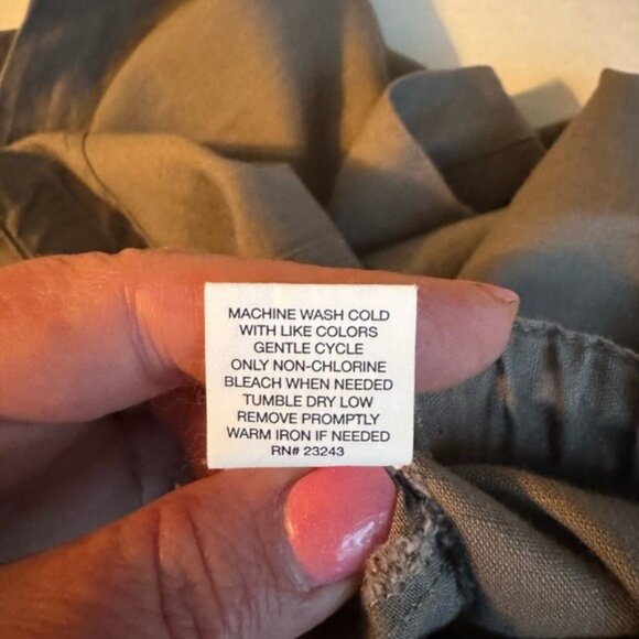 New York & Co Womens Linen Pants Size XL Wide Leg Pull On Beachy Lagom Brown - Picture 7 of 8